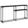 vidaXL TableConsole Ch&ecirc;ne noir 146 x 22.5 x 75 cm Bois d'ing&eacute;nierie