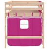 vidaXL Lit mezzanine enfants avec rideaux sans matelas rose 80x200cm