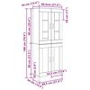 vidaXL Haut Armoire Bois Ancien 69,5 x 34 x 180 cm Bois d'ing&eacute;nierie