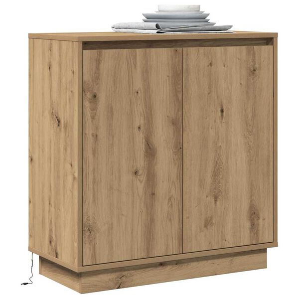 vidaXL Buffet LED Chêne artisanal 71 x 34,5 x 75 cm Bois d'ingénierie