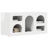 vidaXL Meuble TV Blanc brillant 80 x 35 x 40 cm Bois d'ing&eacute;nierie