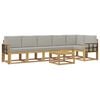 vidaXL Ensemble de canap&eacute;s d'ext&eacute;rieur 7 pc Blanc et gris clair