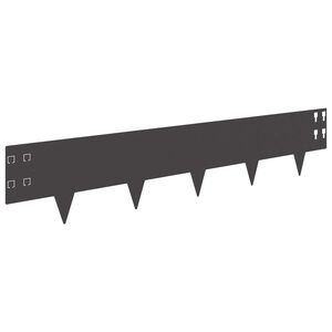 vidaXL Bordure de Pelouse 30 pc 100 x 20 cm Acier Noir