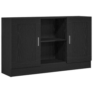 vidaXL Buffet Ch&ecirc;ne noir 120 x 30,5 x 70 cm Bois d'ing&eacute;nierie