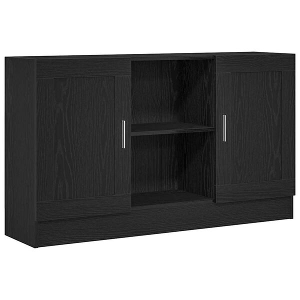 vidaXL Buffet Ch&ecirc;ne noir 120 x 30,5 x 70 cm Bois d'ing&eacute;nierie