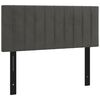vidaXL T&ecirc;te de lit gris fonc&eacute; 100x5x78/88 cm velours