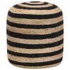 vidaXL Pouf fait &agrave; la main Noir 40 x 45 cm Jute