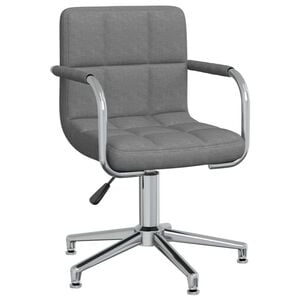 vidaXL Chaise pivotante de bureau Gris clair Tissu