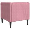 vidaXL Fauteuil Chesterfield rose velours