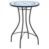 vidaXL Table de bistro mosa&iuml;que bleu et blanc &Oslash;50x70 cm c&eacute;ramique
