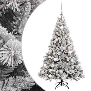 vidaXL Arbre de No&euml;l Artificiel avec Boule 120 cm 150 LED Blanc chaud
