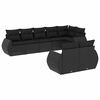vidaXL Salon de jardin 8 pcs avec coussins noir r&eacute;sine tress&eacute;e