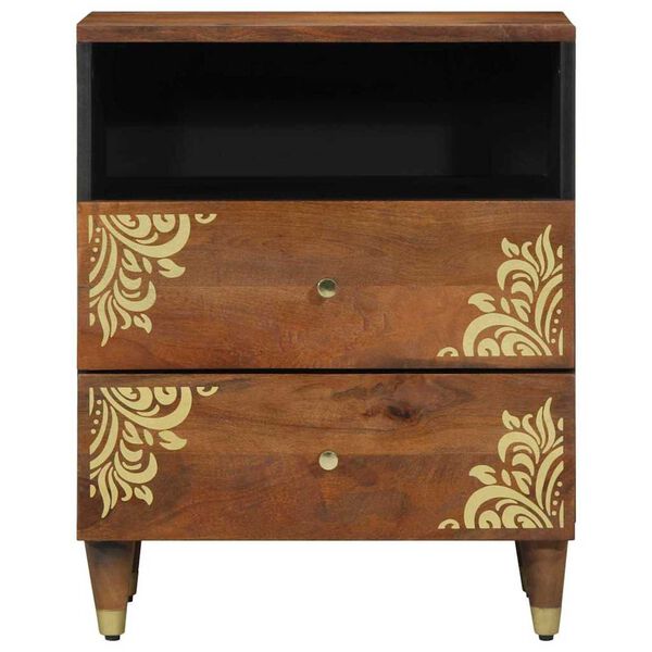 vidaXL Cabinet de chevet avec tiroir Marron miel 50 x 33 x 62 cm