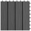 vidaXL Carreau de terrasse Design 3D 11 pcs Noir 30 x 30 cm WPC