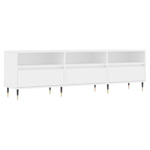 vidaXL Meuble TV blanc 150x30x44,5 cm bois d'ing&eacute;nierie