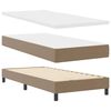 vidaXL Lit &agrave; ressorts avec matelas Cappuccino 100 x 200 cm Simili cuir