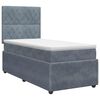 vidaXL Lit boxspring avec matelas Gris fonc&eacute; 90 x 190 cm Velours