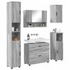 vidaXL Ensemble de mobilier de salle de bain 5 pcs Gris Sonoma