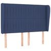 vidaXL T&ecirc;te de lit avec oreilles Bleu 147x23x118/128 cm Tissu