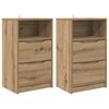 vidaXL Tables de chevet 2 pc Ch&ecirc;ne artisanal 40 x 30 x 467 cm