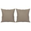 vidaXL Canap&eacute; 2 places avec oreillers taupe 140 cm tissu microfibre
