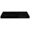 vidaXL Étagère murale flottante 4 pcs Noir brillant 50x23x3,8 cm MDF
