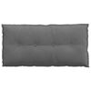 vidaXL Coussin de Dos Gris fonc&eacute; 100 x 50 cm Tissu en microfibre