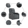vidaXL Fauteuil inclinable en similicuir gris