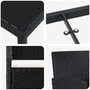 vidaXL Ensemble de salle &agrave; manger pour jardin 9 pcs Noir polyrotin