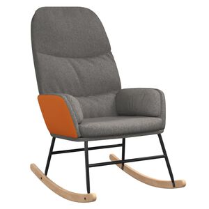 vidaXL Chaise &agrave; bascule Gris clair Tissu
