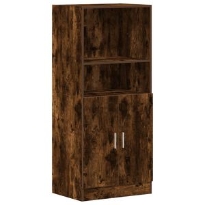vidaXL Armoire de cuisine ch&ecirc;ne fum&eacute; 57x41,5x131,5 cm bois ing&eacute;nierie