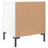 vidaXL Tables de chevet 2 pcs blanc brillant 40x35x47,5 cm