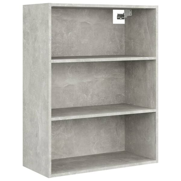 vidaXL Armoire murale suspendue Gris béton 69,5x32,5x90 cm