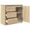 vidaXL Buffet avec tiroir ch&ecirc;ne sonoma 71x35x65 cm bois d'ing&eacute;nierie