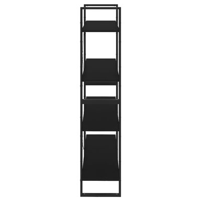 vidaXL Bibliothèque à 4 niveaux Noir 100x30x140 cm Aggloméré