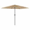 vidaXL Parasol de jardin avec m&acirc;t en acier marron 300x200x250 cm