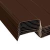 vidaXL Panneau de toiture 12 pcs Marron 129 x 45 cm Acier galvanis&eacute;