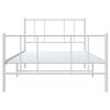 vidaXL Cadre de lit m&eacute;tal sans matelas avec pied de lit blanc 80x200cm