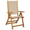 vidaXL Chaises pliables de jardin lot de 2 bois d'acacia et textil&egrave;ne