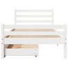 vidaXL Cadre de lit sans matelas blanc 90x200 cm bois de pin massif