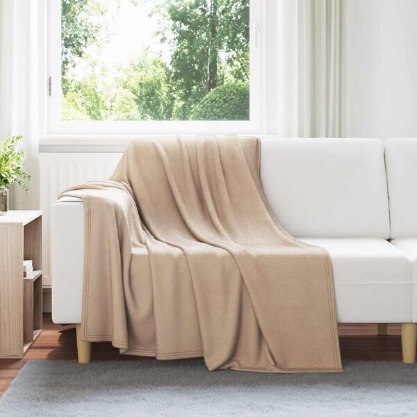 vidaXL Couvertures &agrave; jeter 6 pcs Camel 200 x 150 cm Toison