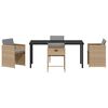 vidaXL Ensemble de salle &agrave; manger pour jardin 5 pcs Beige polyrotin