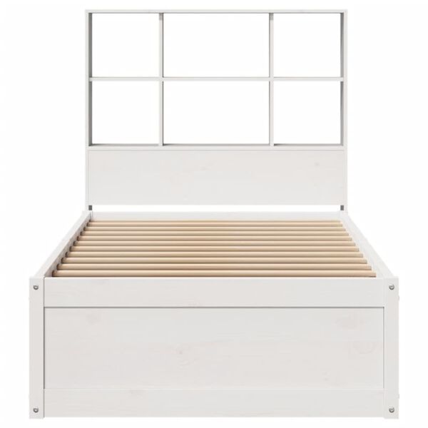 vidaXL Cadre de lit sans matelas blanc 90x190 cm bois de pin massif