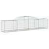vidaXL Paniers à gabions arqués 8 pcs 300x50x60/80 cm fer galvanisé