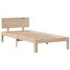 vidaXL Lit bibliothèque sans matelas 140x190 cm bois de pin massif