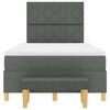 vidaXL Lit &agrave; ressorts avec matelas Gris fonc&eacute; 120 x 190 cm tissu
