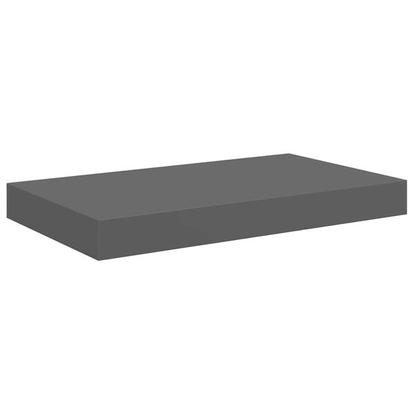 vidaXL Étagère murale flottante Gris brillant 40x23x3,8 cm MDF