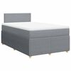 vidaXL Sommier &agrave; lattes de lit avec matelas Gris clair 120x200cm Tissu
