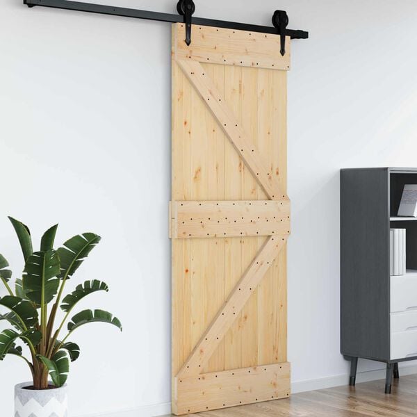 vidaXL Porte NARVIK Naturel 85 x 210 cm Bois de pin massif