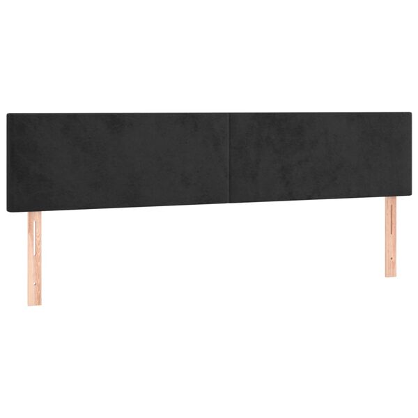 vidaXL T&ecirc;tes de lit Noir 160 x 5 x 78/88 cm Velours